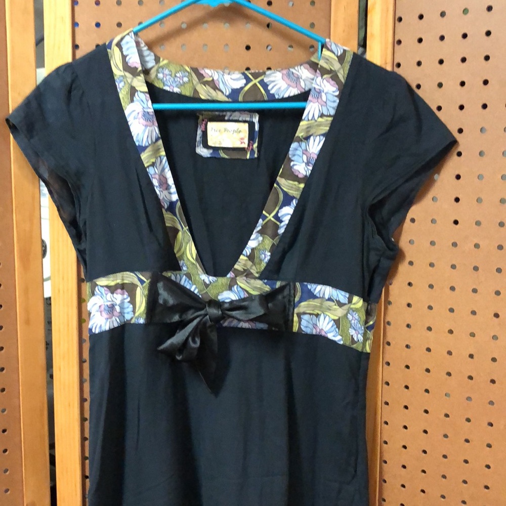 Free People Black Dress with Floral Accents - Picture 9 of 12